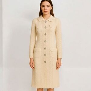 Tracy Reese for Anthropologie Crochet Occasion Cardigan Size M